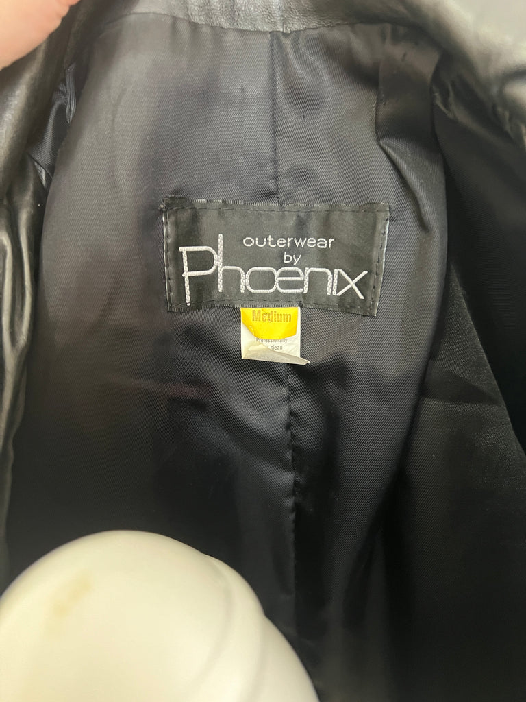 Outerwear by Phoenix Black Leather Jacket - M