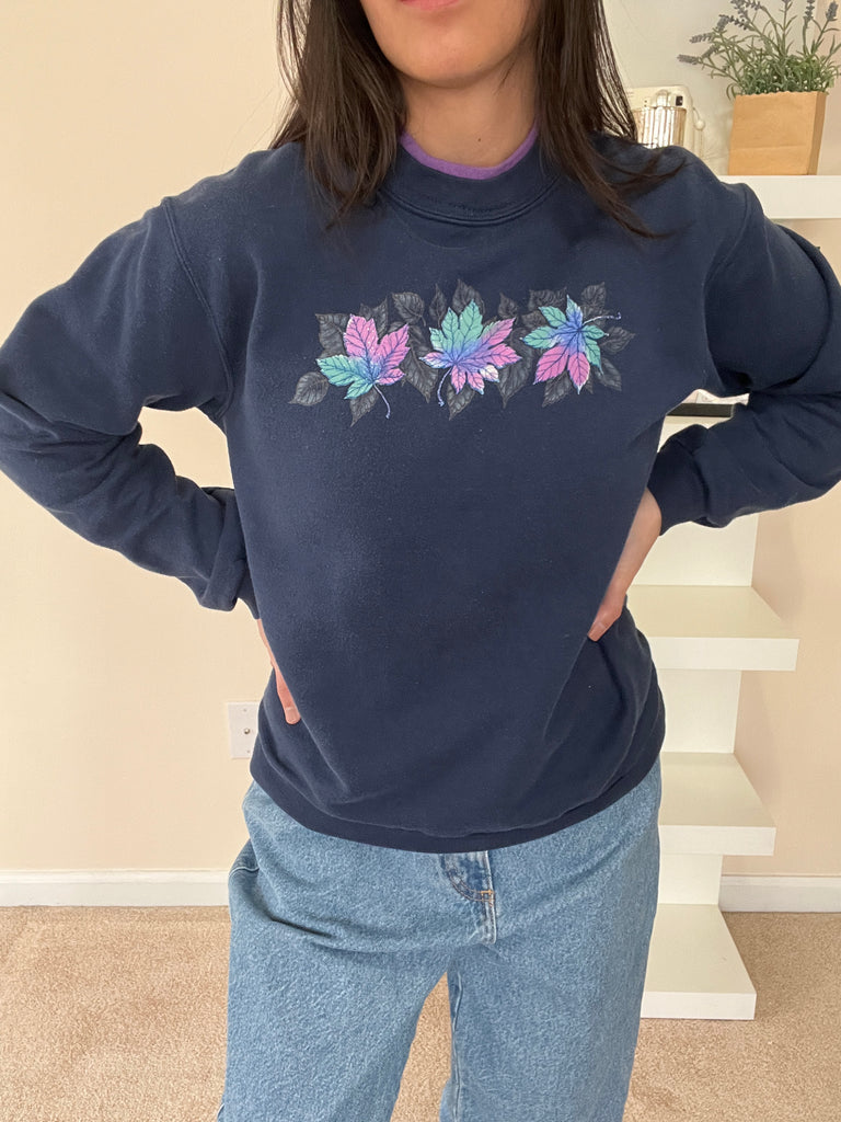 Vintage Floral Graphic Sweater - S