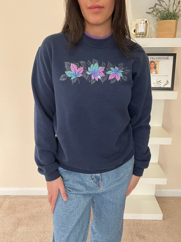 Vintage Floral Graphic Sweater - S