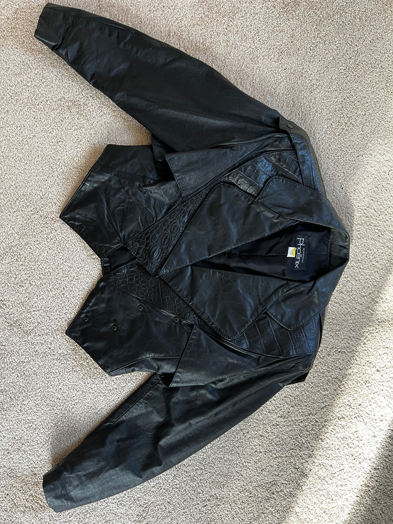 Outerwear by Phoenix Black Leather Jacket - M