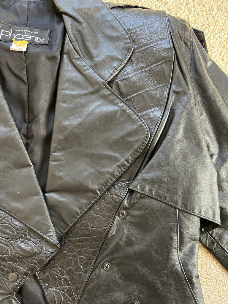 Outerwear by Phoenix Black Leather Jacket - M