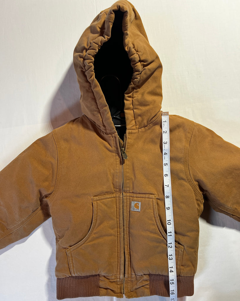 Boys Carhartt Canvas Hoodie - 4T